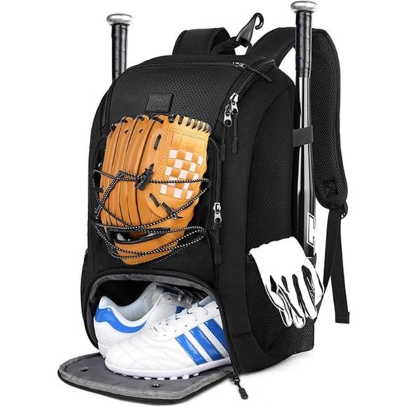 Baseball Backpack,Softball Bat Bag with Shoes Compartment for Youth,Boys & Adult - Picture 7 of 7